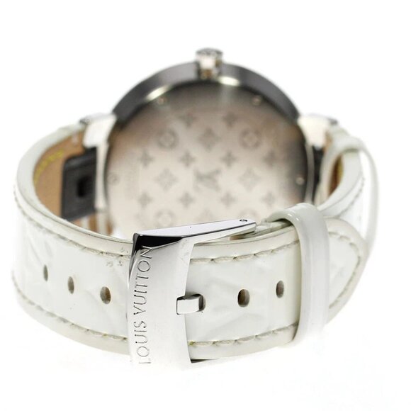 LOUIS VUITTON Tambour Slim MM QA144Z 11P diamond black Dial Quartz Ladies - Picture 3 of 13